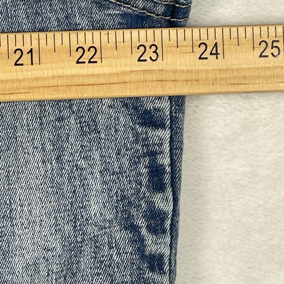 Smoke Rise: Distressed Streetwear Denim Jacket w/Red Accents & frayed details - Picture 11 of 14